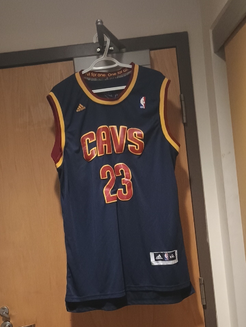 adidas Navy Cavaliers #23 Lebron James Basketball Jersey with Maroon and Gold